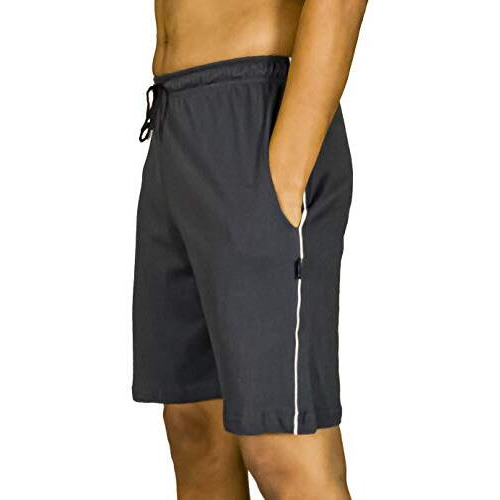 0-Degree Men's Regular Fit Shorts With Zip Pocket 32-34 Inch Waist Combo Pack Of 2 Grey Navy Blue