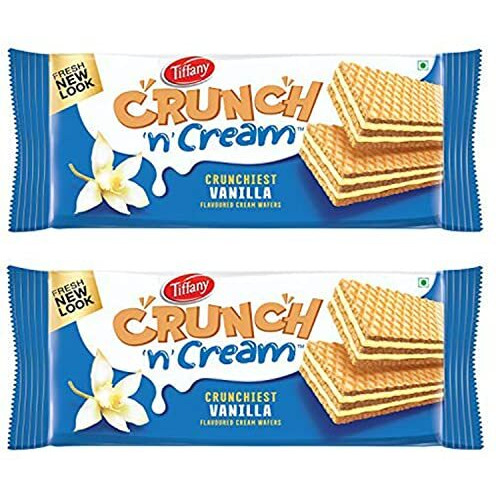 Tiffany Crunch N Cream Vanilla Wafer Sandwich, 135 G (Pack Of 2)
