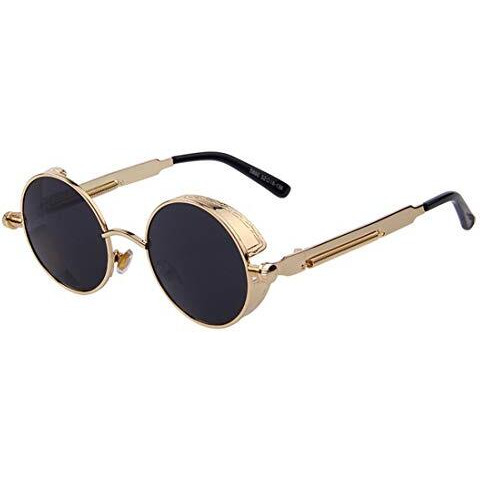 Elegante Steampunk Metal Round Sunglasses Women And Men