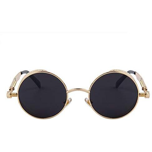 Elegante Steampunk Metal Round Sunglasses Women And Men