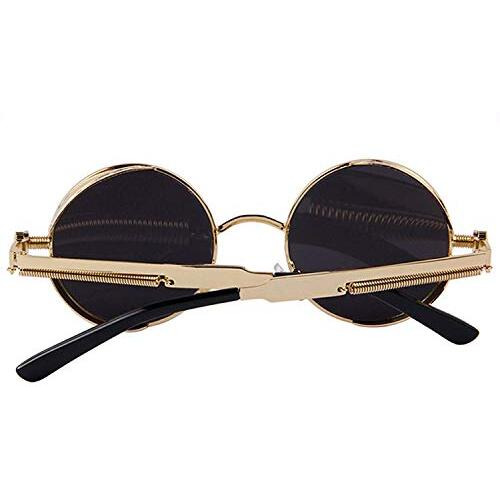 Elegante Steampunk Metal Round Sunglasses Women And Men