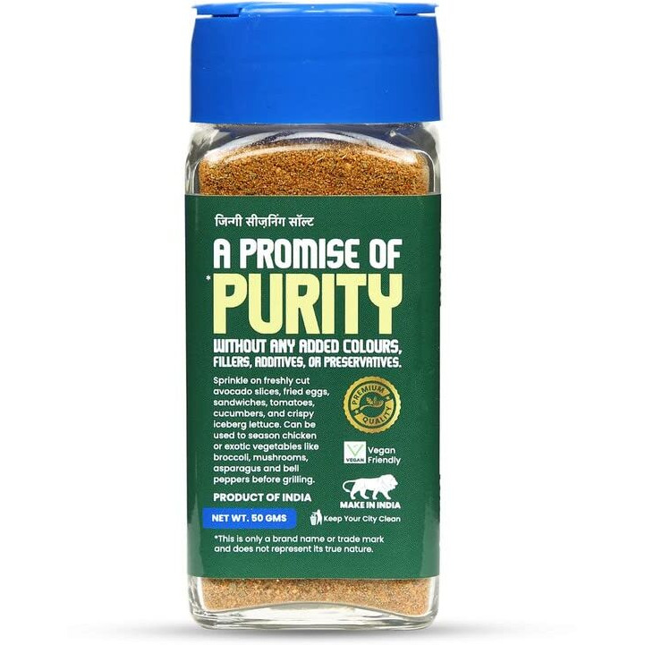 Crista Zingy Seasoning Salt For Fruits & Vegetable Salad Dressing | Trans Fat Free | Fresh & Spicy | Vegan | Zero Added Colours, Fillers, Additives & Preservatives | 50 Gms