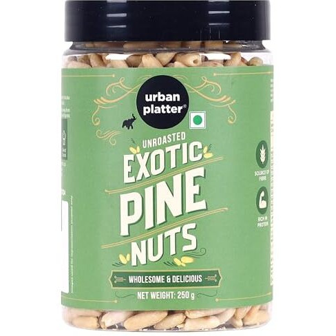 Urban Platter Exotic Pine Nuts, 250G (Rich In Protein & Fiber, Add To Hummus & Salads, Stored In Refrigeration For Long Lasting Freshness)