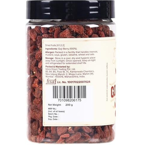 Urban Platter Goji Berries, 200G (Antioxidant-Rich Superfood | Naturally Sweet & Chewy | Great For Snacking, Smoothies & Baking)