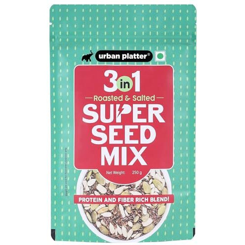 Urban Platter 3-In-1 Super Seed Mix, 250G (Roasted And Salted | Sunflower | Pumpkin | Flax Seed)
