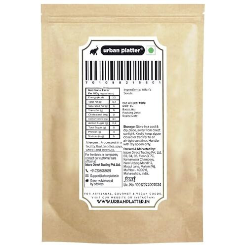 Urban Platter Alfalfa Seeds, 500 G