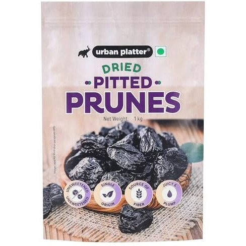 Urban Platter Pitted California Prunes, 1Kg (Dried Plums | Unsweetened | Rich In Fibre | Great For Digestion)