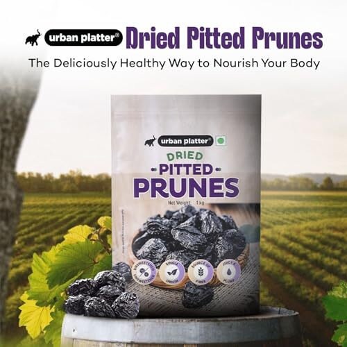 Urban Platter Pitted California Prunes, 1Kg (Dried Plums | Unsweetened | Rich In Fibre | Great For Digestion)