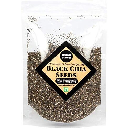 Urban Platter Black Chia Seeds, 500G (Rich In Omega-3, Fibre & Protein | Superfood)