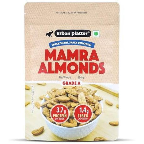 Urban Platter Mamra Almonds, 250G (Rich In Healthy Fats And Protein | Nutrient-Dense | Premium Almond Variety)