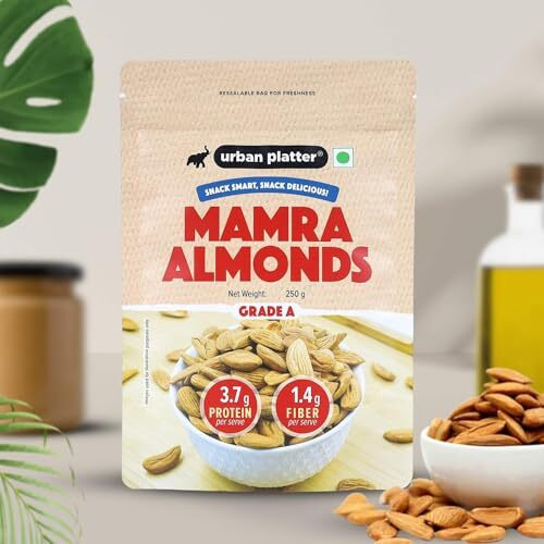 Urban Platter Mamra Almonds, 250G (Rich In Healthy Fats And Protein | Nutrient-Dense | Premium Almond Variety)