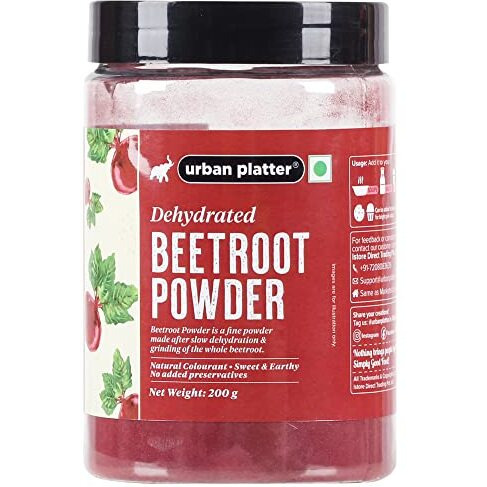 Urban Platter Dehydrated Beetroot Powder, 200G |Sweet And Earthy | Natural Food Colorant | Additive Free