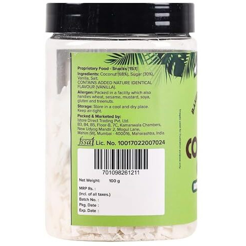 Urban Platter Coconut Chips, 100G / 3.5Oz [Crispy, Oven Baked, Flavorful] - Fresh