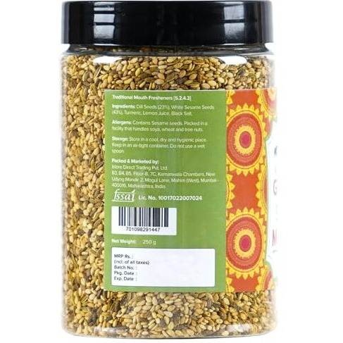 Urban Platter Traditional Gujarati Suva-Til Mukhwas, 250G (Mouth Freshener | Digestive | After-Meal Snack | Rich In Fibre)