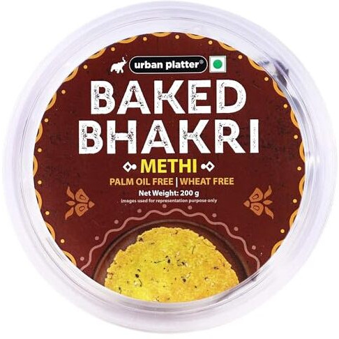 Urban Platter Baked Methi Bhakri, 200G (Wheat Free, Traditional Gujarati Snack)