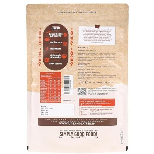 Urban Platter Brazil Nuts, 1Kg (Rich In Selenium | Superfood | Have 1 Daily | Product Of Peru)