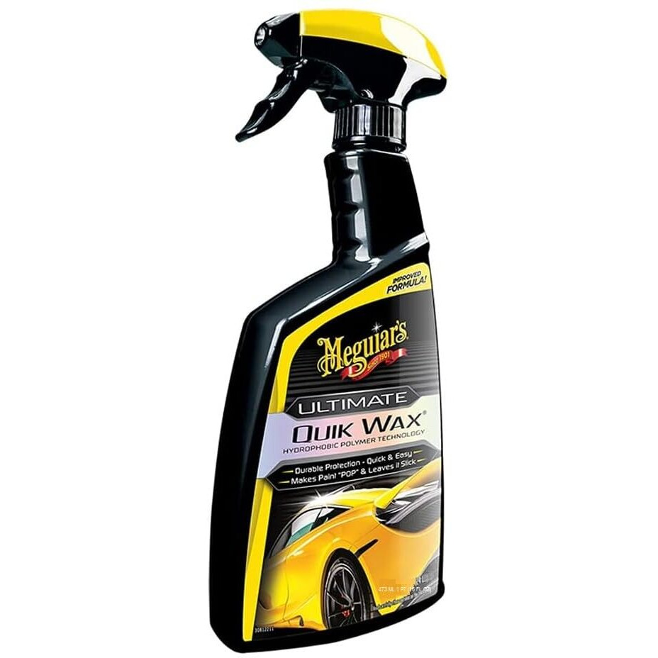 Meguiar's Ultimate Quick Wax Hydrophobic Polymer Technology Spray And Wipe For Long Lasting Protection
