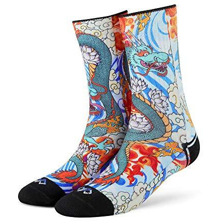 Dynamocks Dragon Men & Women Crew Length Socks (Large (India/Uk Feet Size 8-10))