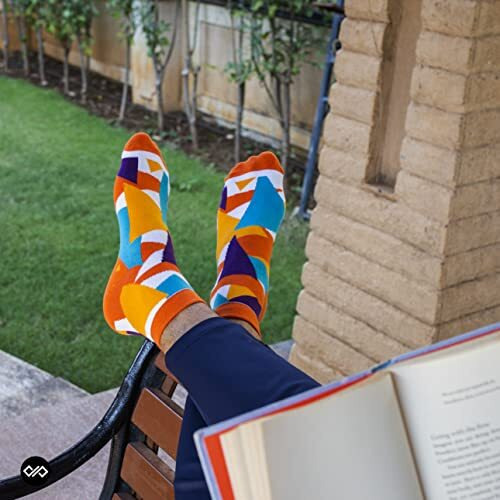 Dynamocks Men's And Women's Combed Cotton Ankle Length Socks (Pack Of 6) (Multicolour, Free Size) (Ca-Pizazz+Sprinkle+Prism+Cube+Origa+Bolt)