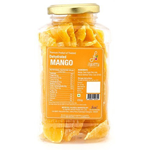 Flyberry Premium Dried Mango Slice 250G | Dehydrated Mango | Organic Dry Mango Pieces