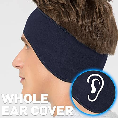 Fleece Ear Warmers / Muffs Headband For Men & Women Kids Perfect For Winter Running Yoga Skiing Work Out Riding Bike In Cold And Freezing Days