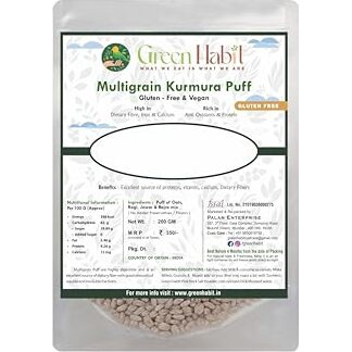 Greenhabit Multi-Grain Kurmura Murmura(Oats,Jowar,Ragi & Bajra) Aka Multi Grain Puff For Healthy Breakfast Snack Food (200Gm Pack Of 1)