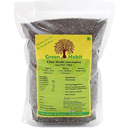 Green Habit Raw Flax Seeds, Chia Seeds, Pumpkin Seeds, Sunflower Seeds Combo Of 4, (100 Gram X 4)