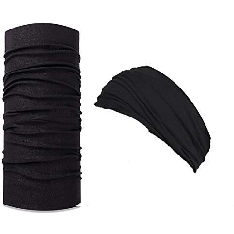 Sa Style Along Polyester Head Cover Band Bandana Stretch Hair Style Japanese For Men (Black), For Male