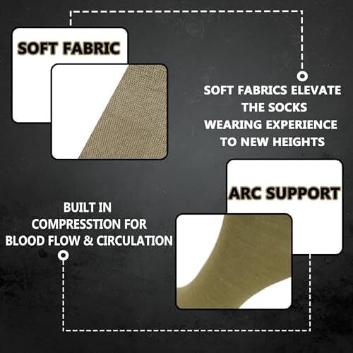 Xjarvis Texas Army Men's Solid Calf Crew Combed Full Length Cotton Formal Socks, Odour Free & Breathable, Free Size - Ideal For Home, Office Wear, Pack Of 9 (Army)