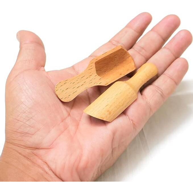 Getzet Multipurpose Wooden Spoon For Salts, Candy, Laundry Detergent, Tea, Coffee Beans Condiments And Spices, Cooking Accessories Use For Home, Kitchen, Party, Resturant. (6 Pcs)