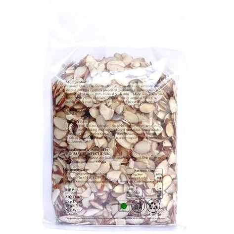 Minimal Sliced California Almonds, 800G (All-Natural, Non-Gmo, Gluten-Free, Perfect For Baking, Cooking, And Snacking  Fresh And Crunchy)