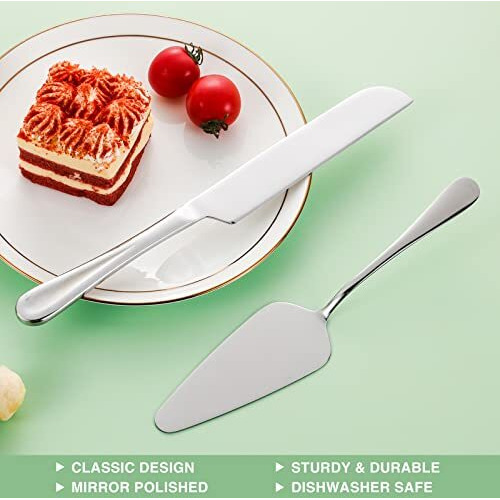 Ervilo Cake Serving Set, Pie Pastry Servers, Stainless Steel Knife And Server Set Perfect For Birthday, Wedding, Parties And Events