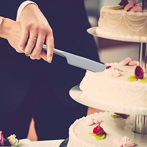Ervilo Cake Serving Set, Pie Pastry Servers, Stainless Steel Knife And Server Set Perfect For Birthday, Wedding, Parties And Events