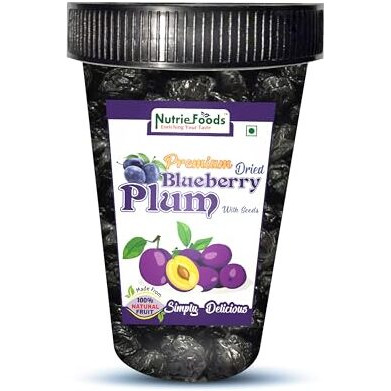 &quotNutriefoods" Enriching Your Taste Premium Blueberry Plum | No Added Artificial Colors, Flavors | 100% Natural Dried Fruit | With Seeds, Pack Of - 250 Gm