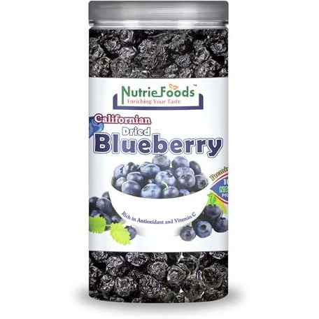 &quotNutriefoods" Enriching Your Taste Premium Dried Whole Blueberry | 100% Natural Blueberry | No Added Additives | Product Of Usa- California (200Gm)