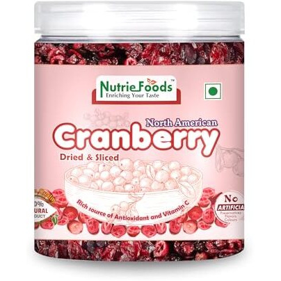 &quotNutriefoods" Enriching Your Taste Premium Sliced Dried Cranberries|100% Natural Fruit|No Additives|Grown And Produced In The Usa|250Gram Pack