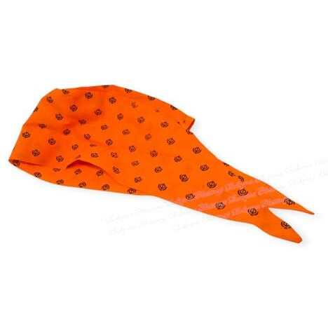 Shukrana Blessings Sikh Patka Khanda Printed Cotton Adjustable Patka Bandana Durag Skull Cap For Men & Women Orange, & Blue(2 Pc Cpmbo Patka)