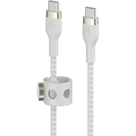 Belkin Usb-C To Usb-C 2.0, Braid Sil, 1M, Wht, Apl