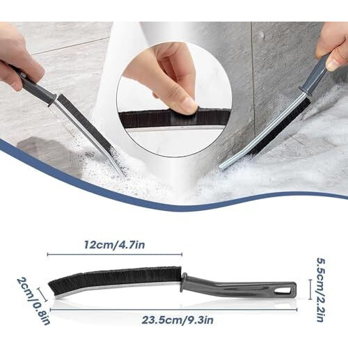 Nexllent 6Pcs Sliding Window Groove Cleaning Brush | Crevice Cleaner Tools | Quickly Clean All Window Slides And Gaps | Bathroom Gap Cleaning Brush,Dead Corner Multifuctional Brushes