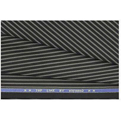Raymond Top Line Men's Striped 1.2 M Trouser Fabric (White And Black)