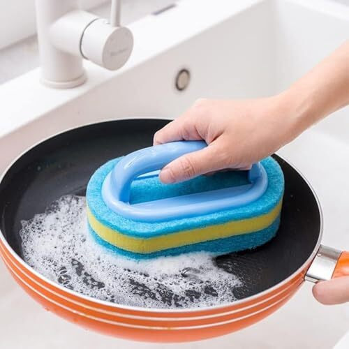 Oudain-Toilet Cleaning Brush For Bathroom Kitchen Bathtub Toilet Cleaner All Purpose Bathroom Cleaning Accessories Brush With Ergonomic Handle (1)