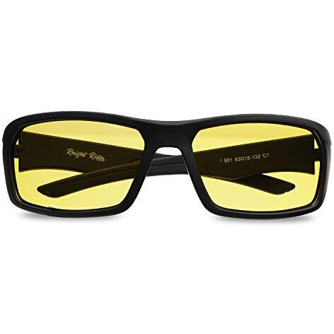 Intellilens Knightrider Branded Latest And Stylish Sunglasses | Polarized And 100% Uv Protected | Light Weight, Durable, Premium Looks | Men | Yellow Lenses | Wrap Around | Medium