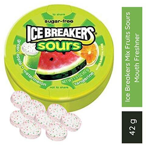 Ice Breakers Mix Fruits Sours Mouth Freshner 42 Grams