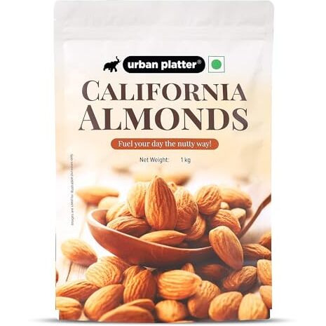 Urban Platter California Almonds, Light Beige Brown, 1000 G