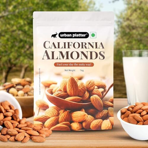 Urban Platter California Almonds, Light Beige Brown, 1000 G