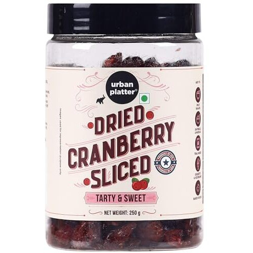 Urban Platter Dried Red Cranberry Sliced, 250 G