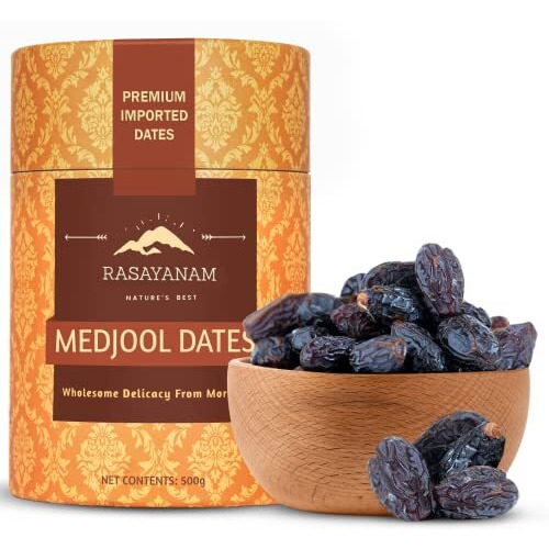 Rasayanam Medjool/Medjoul Dates (Khajoor) 500Gm | Grade A | Imported Dry Fruits From Morocco, Fresh