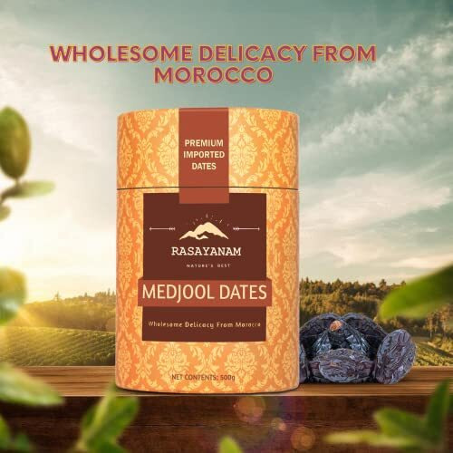 Rasayanam Medjool/Medjoul Dates (Khajoor) 500Gm | Grade A | Imported Dry Fruits From Morocco, Fresh