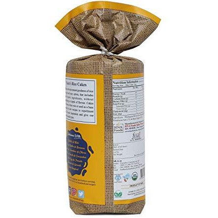 Haim Organic Crispy Rice Thick Wholegrain Brown Rice Cakes With Buckwheat & Amaranth (Vegan, All Natural, Gluten Free), 110 G