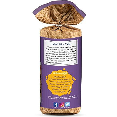 Haim Organic Crispy Rice Thick Wholegrain Brown Rice Cake - Pack Of 1 (Quinoa & Chia)